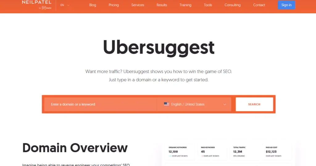 Ubersuggest